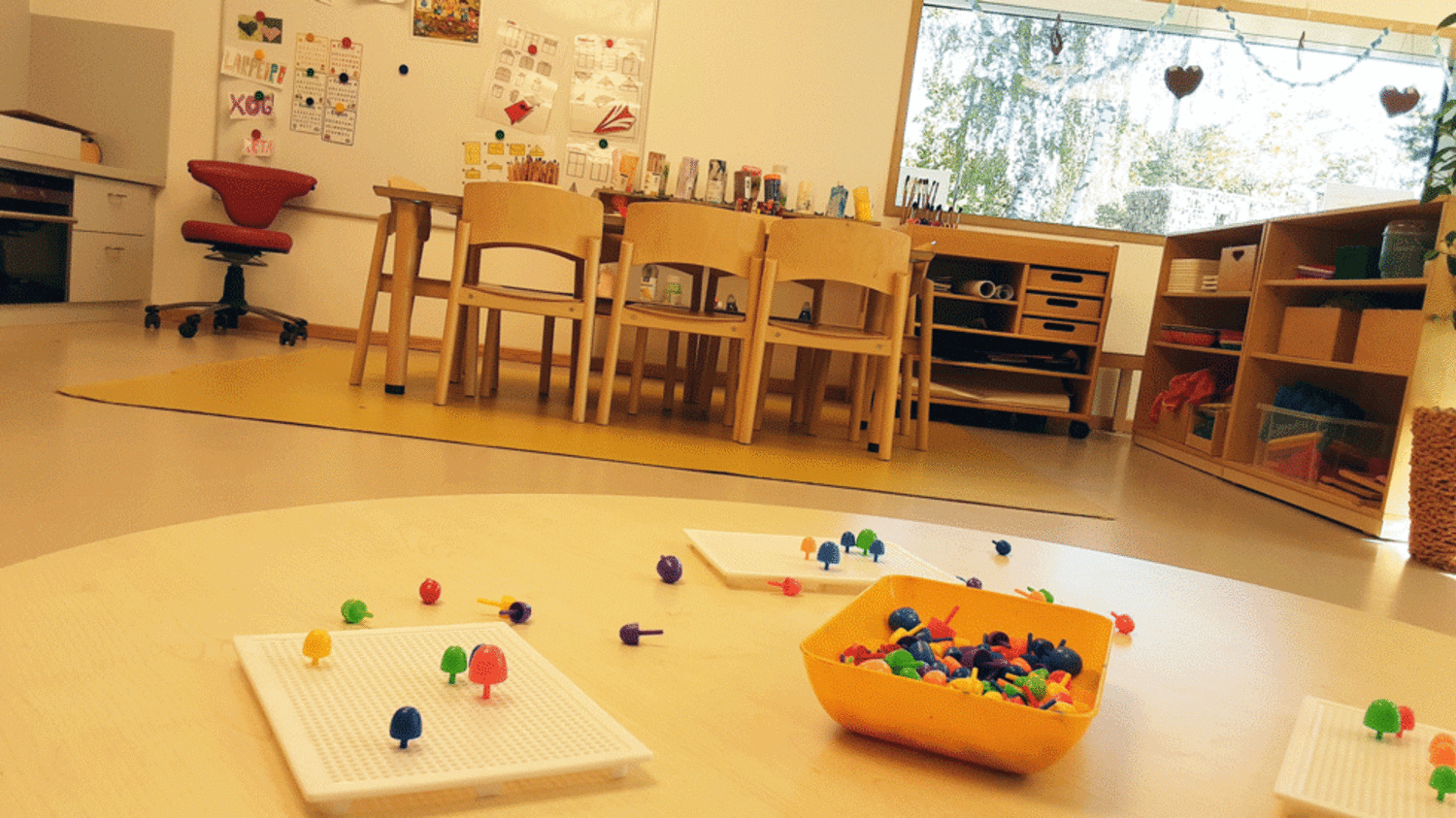und Kreativbereich im Kindergarten 